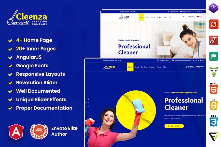 Cleenza - Cleaning Service HTML Template