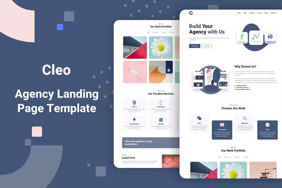 Cleo - Agency Landing Page Template listing image