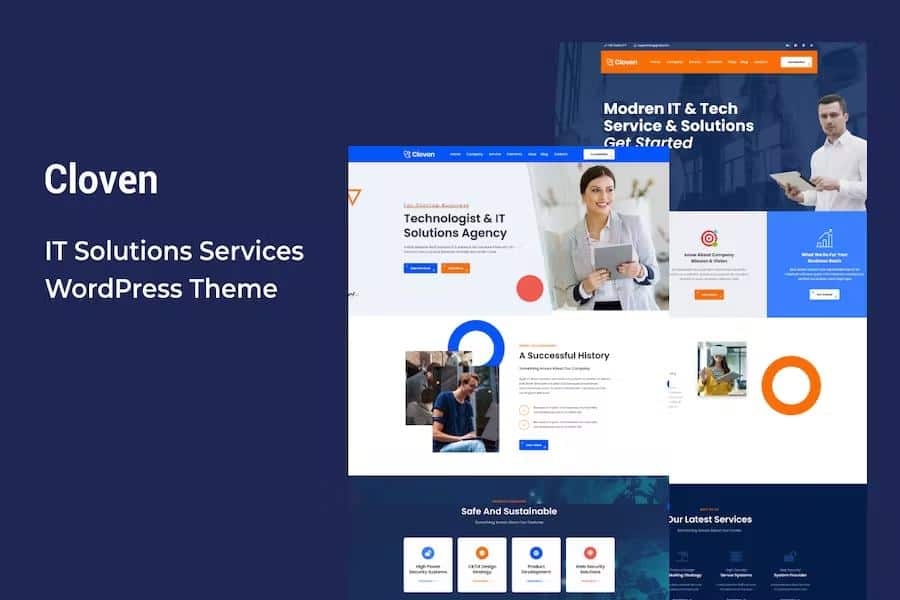 Cloven - IT Solutions Services Company WordPress Theme + RTL