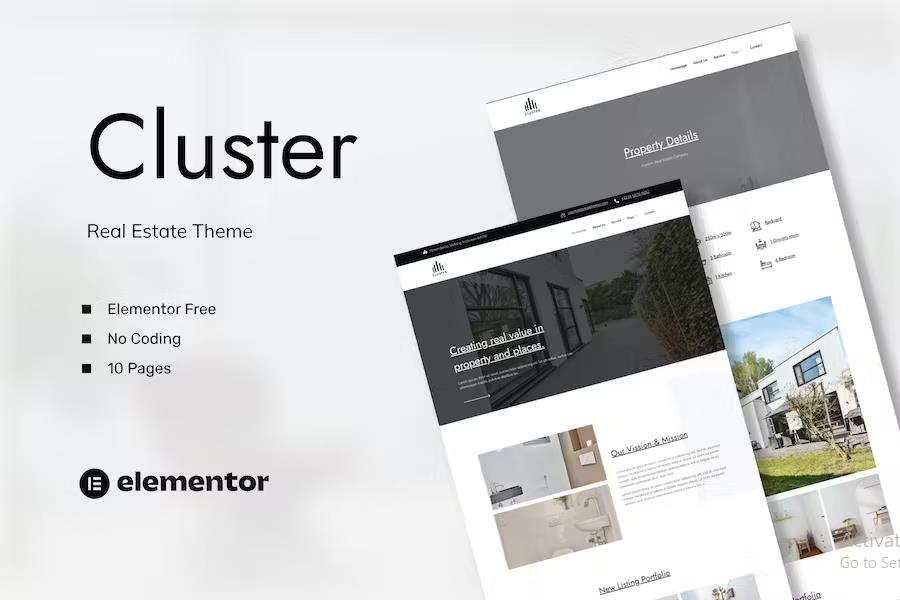 Product preview supplied for Cluster - Real Estate Elementor Template Kit