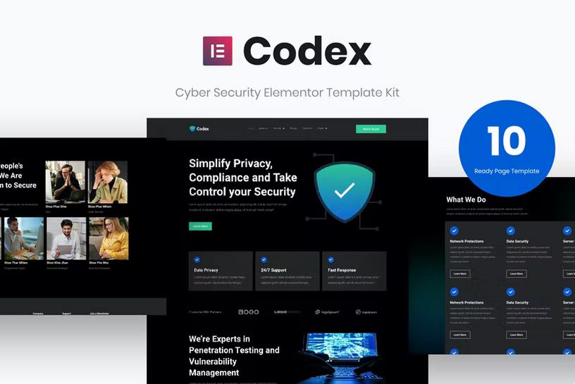 Codex - Cyber Security Elementor Template Kit listing image
