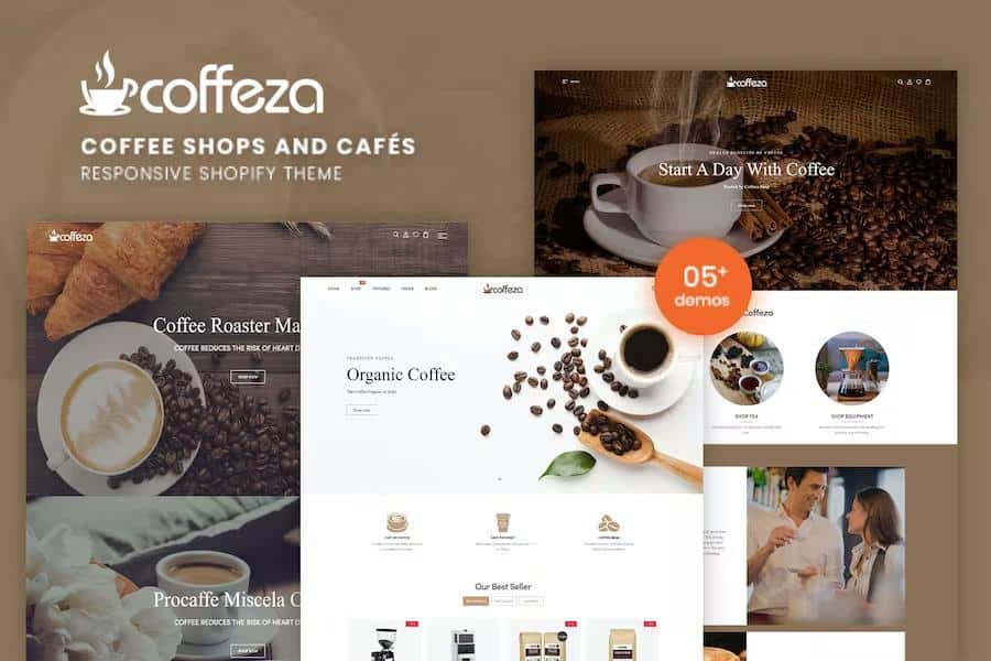 Product preview supplied for Coffeza - Coffee Shops and Cafés Responsive Shopify Theme