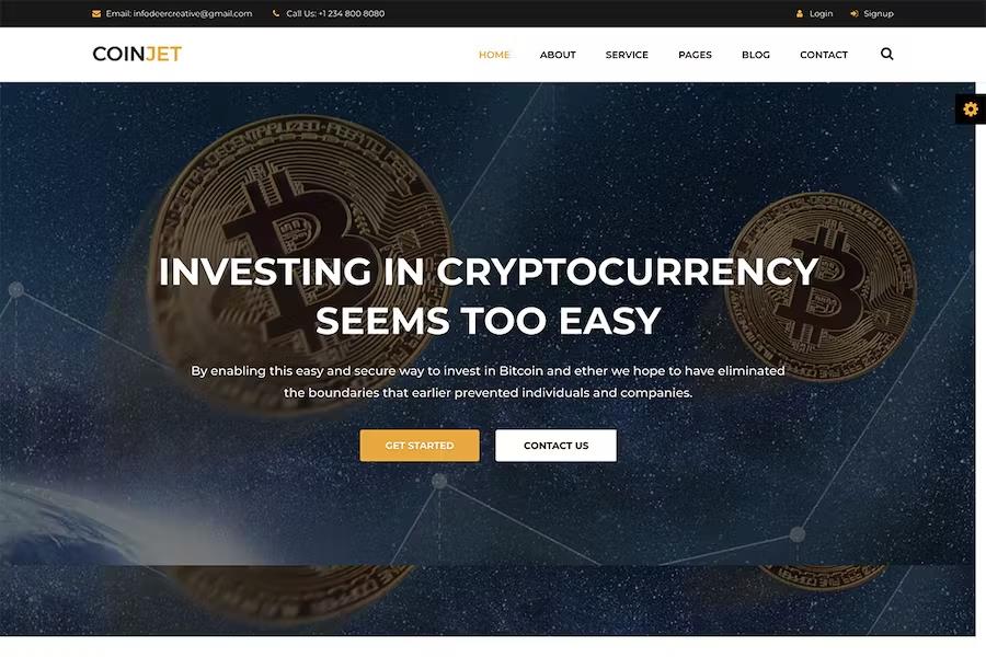 CoinJet - Bitcoin & Crypto Currency  HTML Template