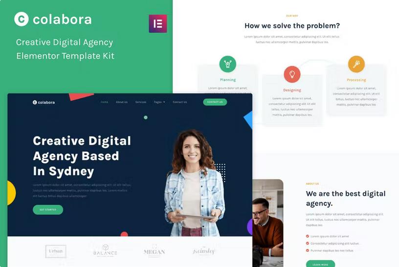 Colabora - Creative Digital Agency Elementor Template Kit