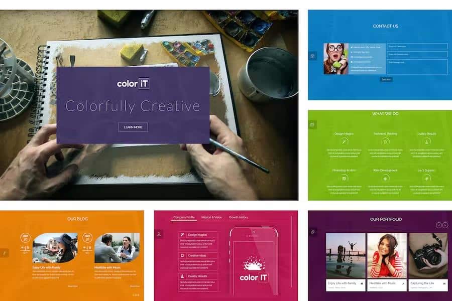 coloriT - Portfolio Single Page HTML