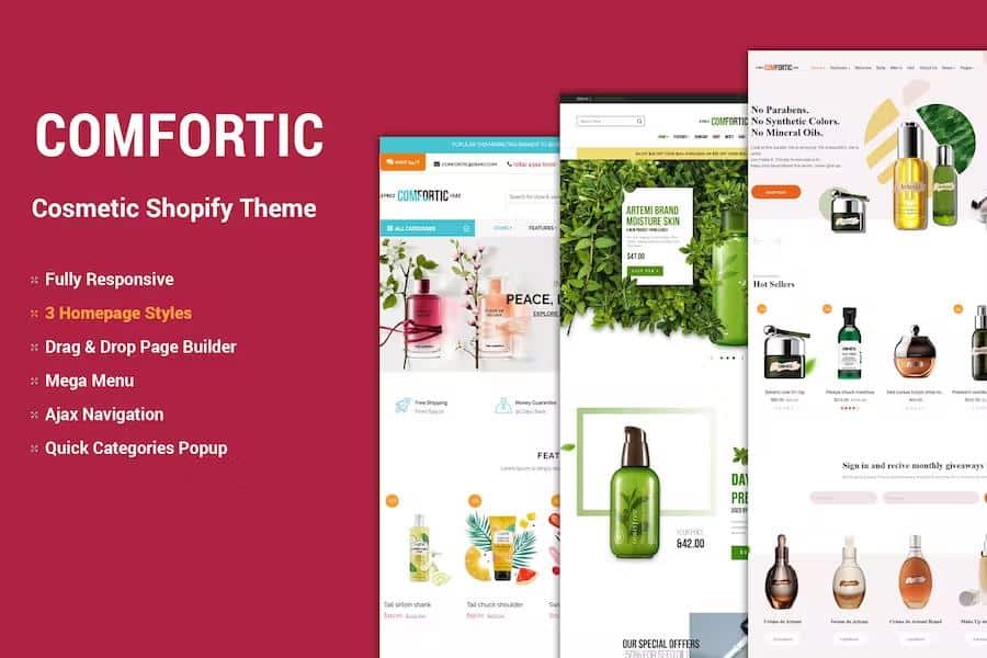Comfortic - Clean Responsive Beauty & Cosmetic Shopify Theme