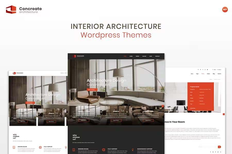 Concreate - Interior Architecture Interactive WordPress Theme