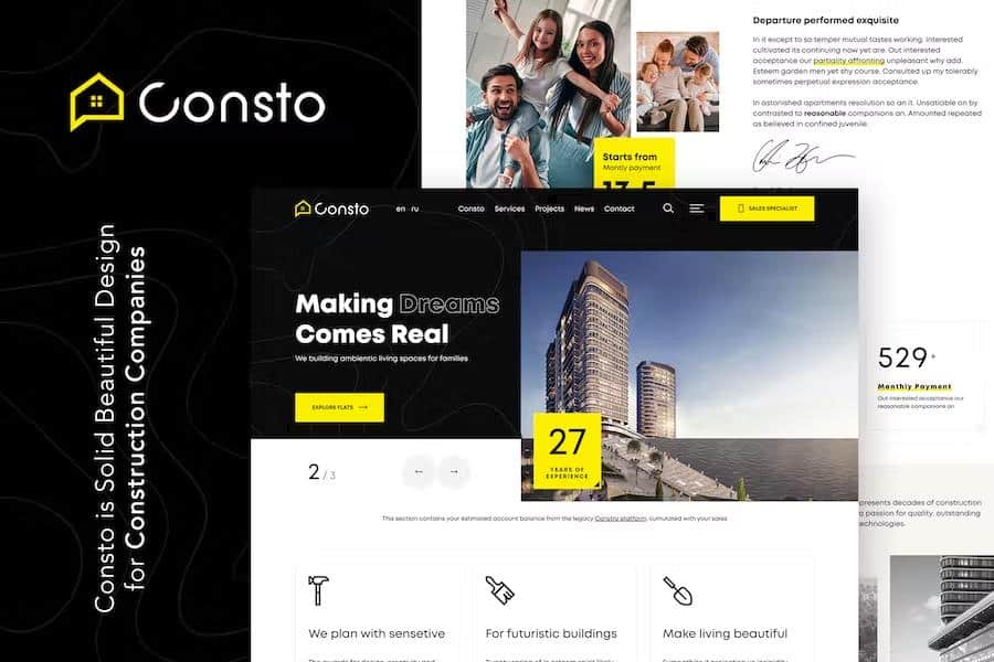 Consto - Industrial Construction Company HTML Template