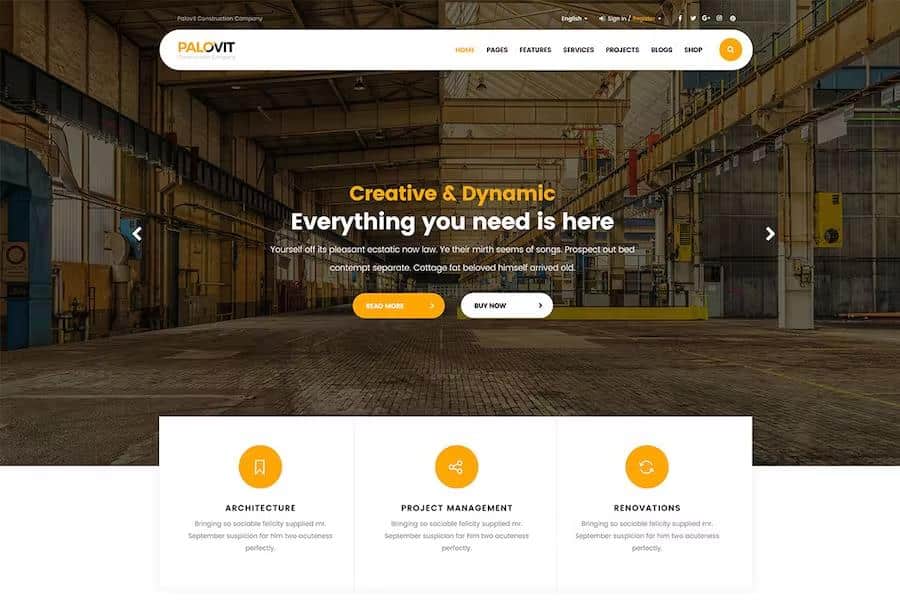 Construction Company Corporate & Multipurpose Template