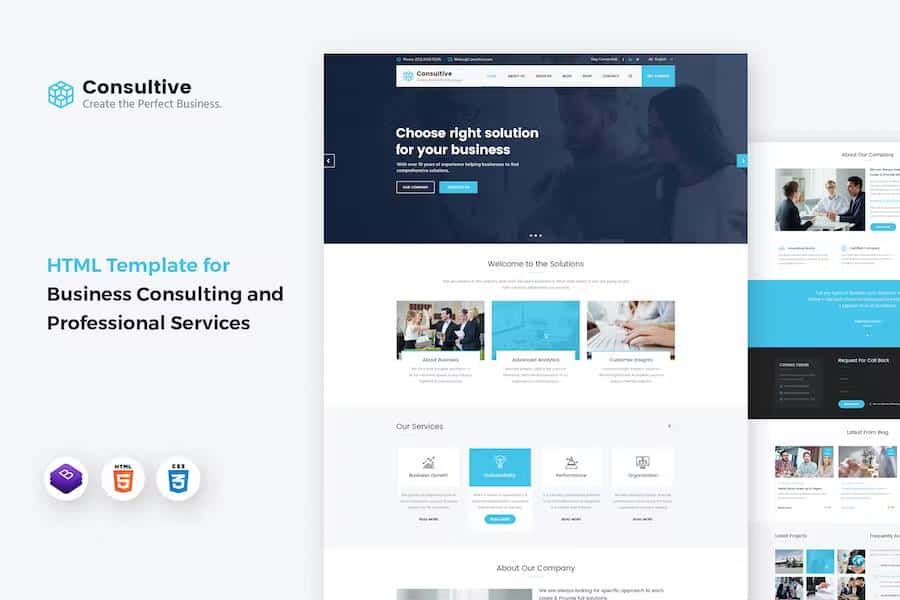 Consultive - Business Consulting and Professional Services HTML Template