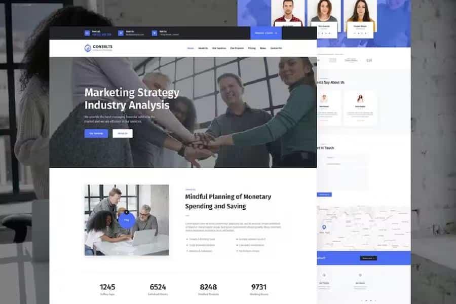 Consults - Consulting and Finance HTML Landing Page Template