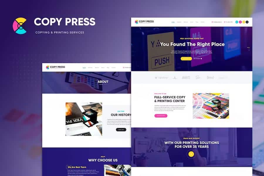 CopyPress - Type Design & Printing Services HTML Template