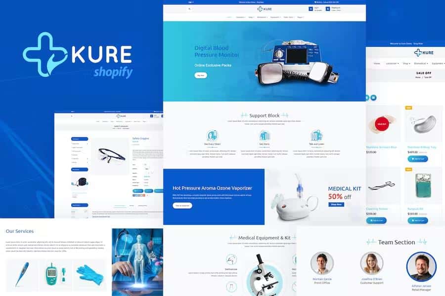 Corona Medical Supplies Shopify Theme - Kure