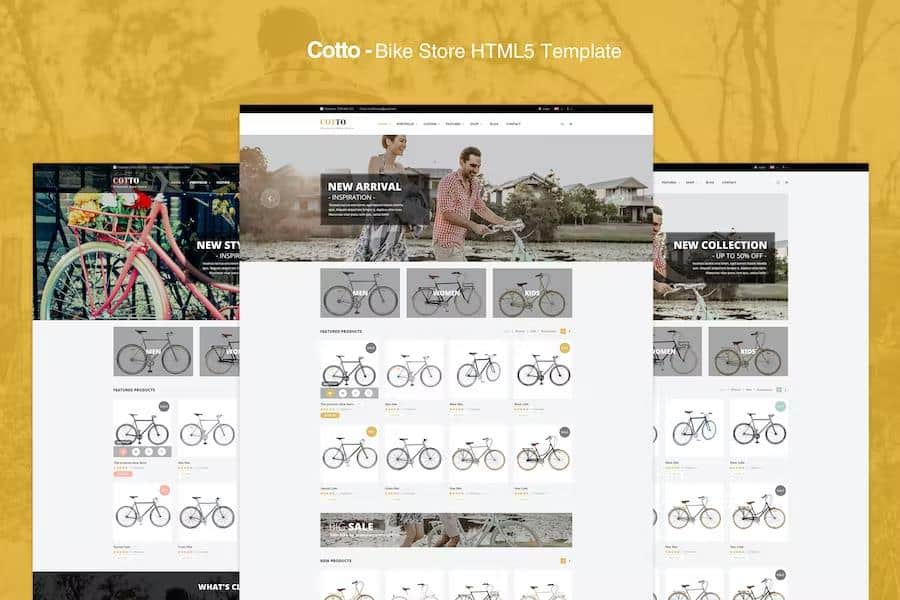 Cotto - Bike Store HTML5 template product preview