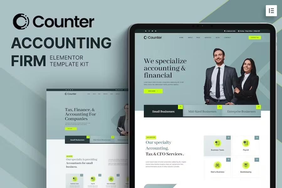 Preview image for Counter - Accounting Firm Elementor Template Kit
