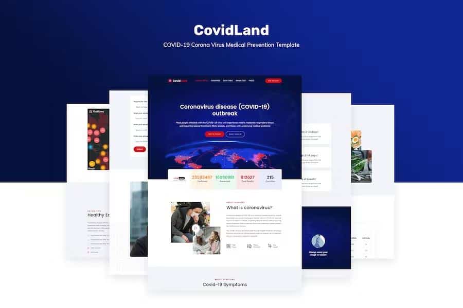 CovidLand - COVID-19 Corona Virus Medical Prevention Template