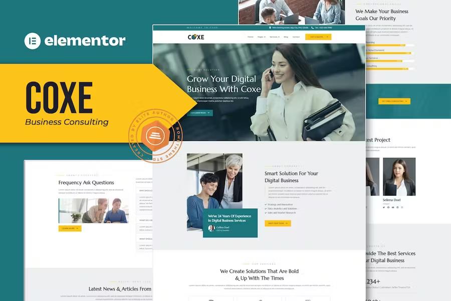 Preview image for Coxe - Business Consulting Elementor Template Kit