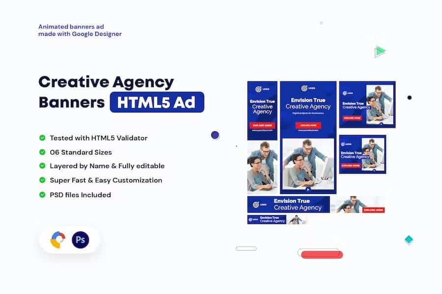 Creative Agency, Startup HTML5 Banners Ad