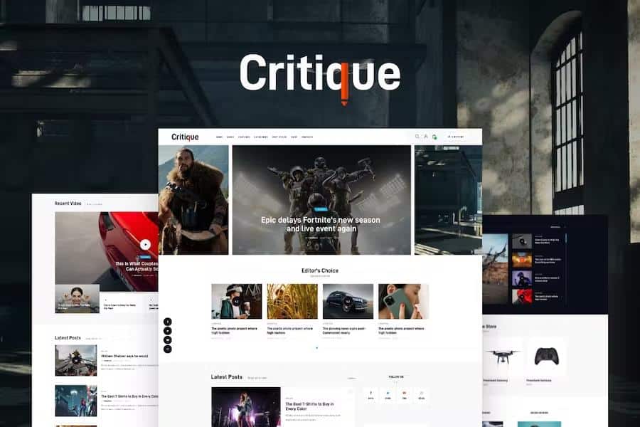 Critique - Magazine, Newspaper & Review WordPress Theme