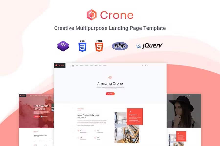 Crone - Creative Multipurpose Landing Page Template