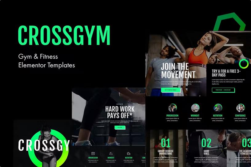 Preview image for CrossGym - Gym & Fitness Elementor Template Kit