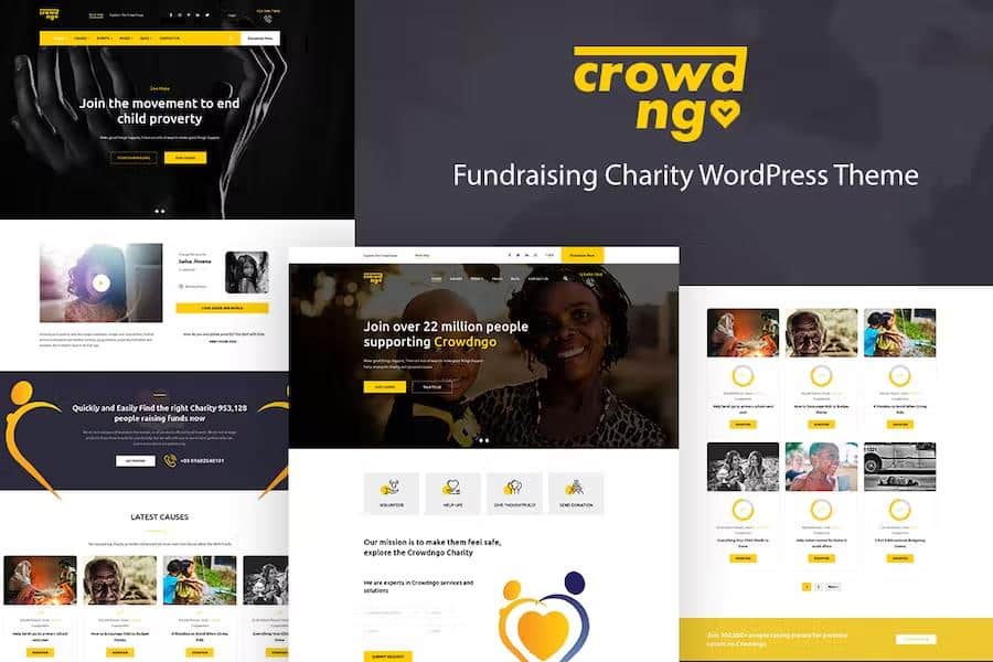 Crowdngo - Fundraising Charity WordPress Theme