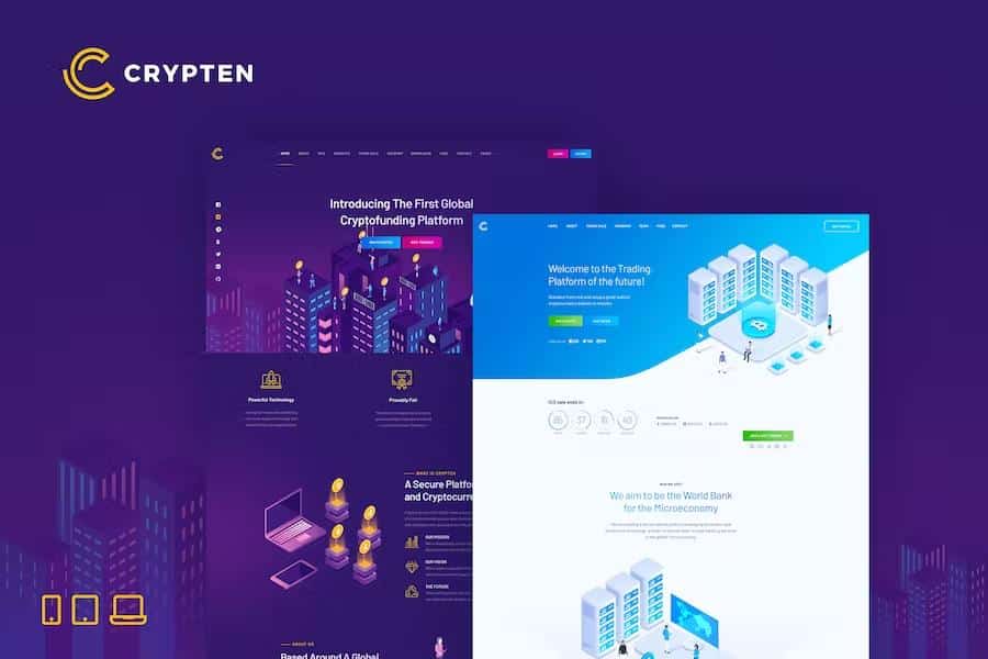 Crypten - Cryptocurrency & ICO HTML Template