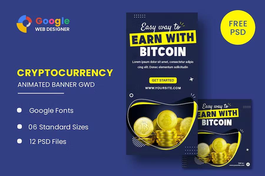 Cryptocurrency Bitcoin Google Web Designer