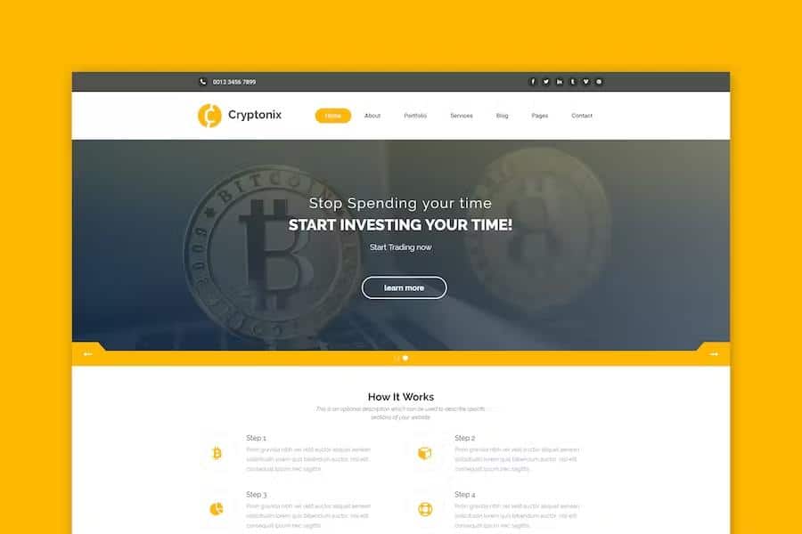 Cryptonix - Cryptocurrency & Mining HTML Template