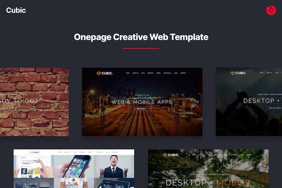 Cubic - One Page Creative Website Template