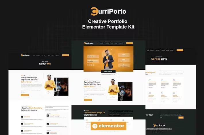 Preview image for Curriporto - Creative Portfolio Elementor Pro Template Kit