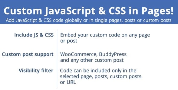Custom JavaScript & CSS in Pages
