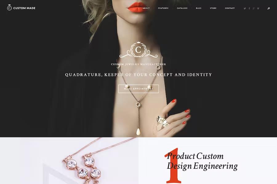 Custom Made - Jewelry Manufacturer and Store WordPress Theme