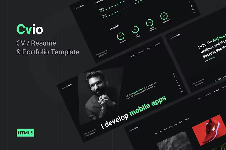 Cvio - CV Resume & Personal Portfolio Template
