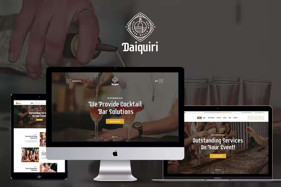Daiquiri - Bartender Services & Catering Cocktail WordPress Theme
