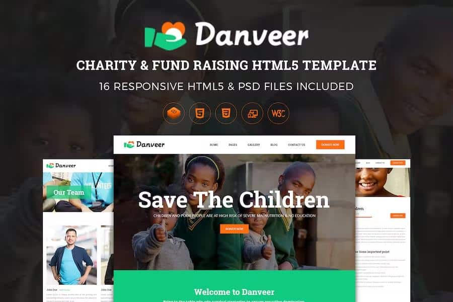 Danveer - Charity & Fund Raising Responsive HTML5 Template