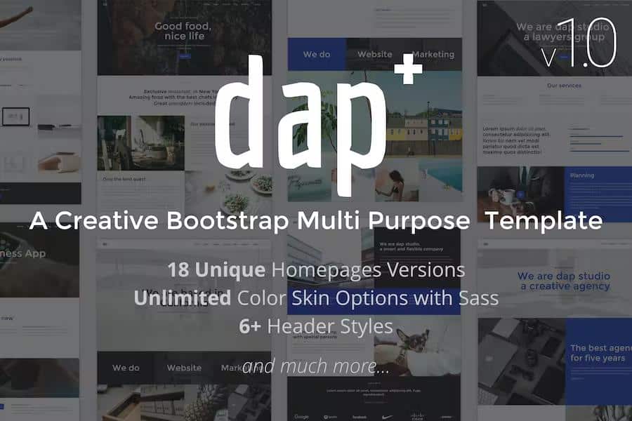 Dap - Creative MultiPurpose HTML Template listing image