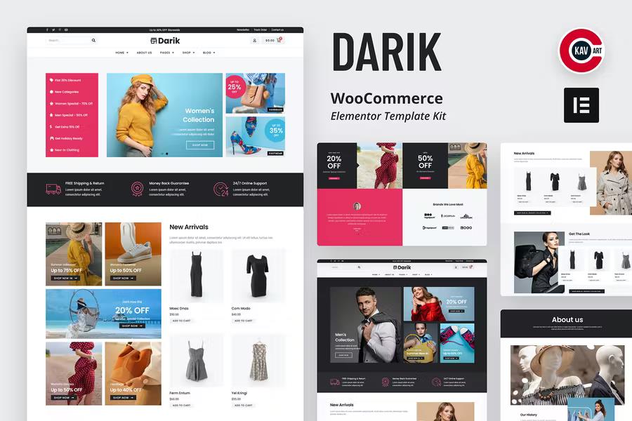 Preview image for Darik - Fashion WooCommerce Elementor Template Kit