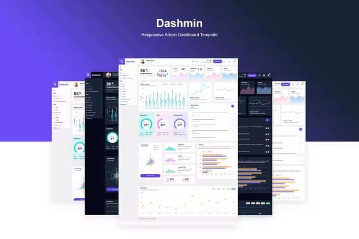 Dashmin - Responsive Admin Dashboard Template listing image