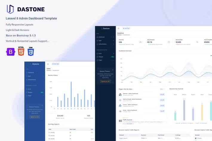 Dastone - Laravel 8 Admin & Dashboard Template