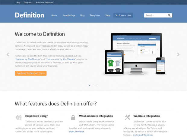 WooThemes Definition WooCommerce Themes