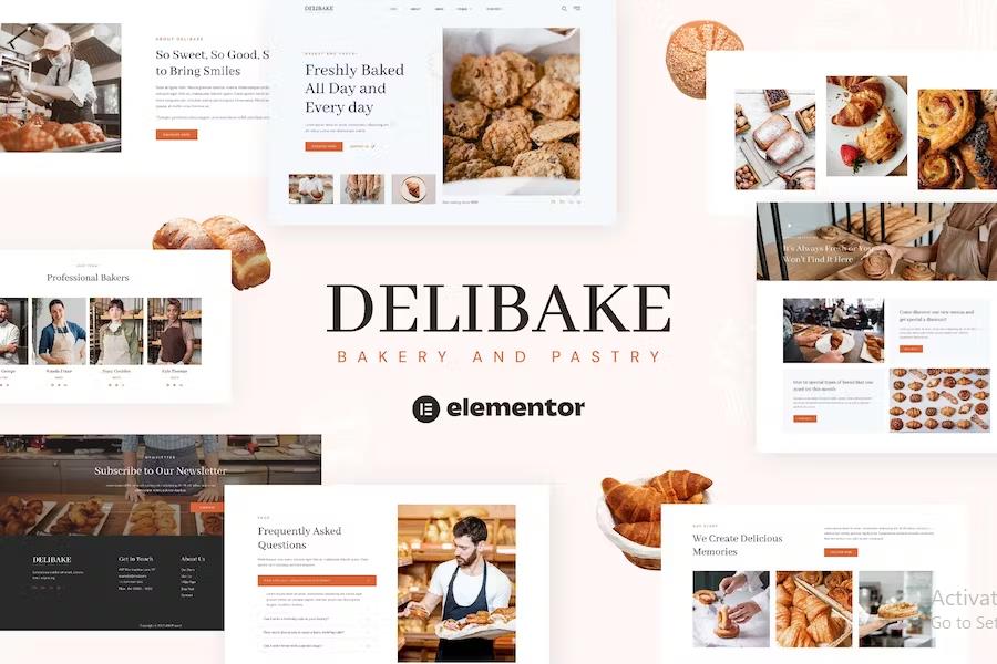 Preview image for Delibake - Bakery and Pastry Elementor Template Kit