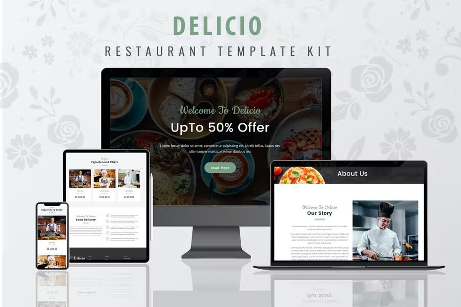 Delicio - Restaurant WordPress Template Kit