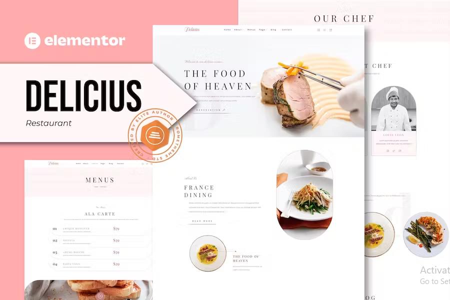 Product preview supplied for Delicius - Restaurant Elementor Template Kit