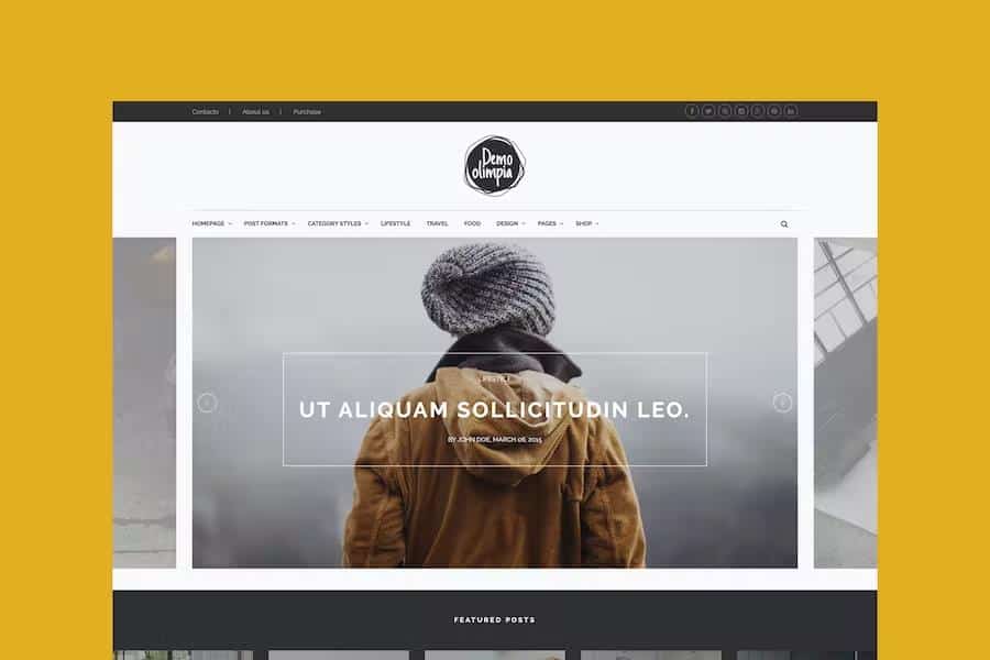 Demo Olimpia - Personal Blog HTML Template