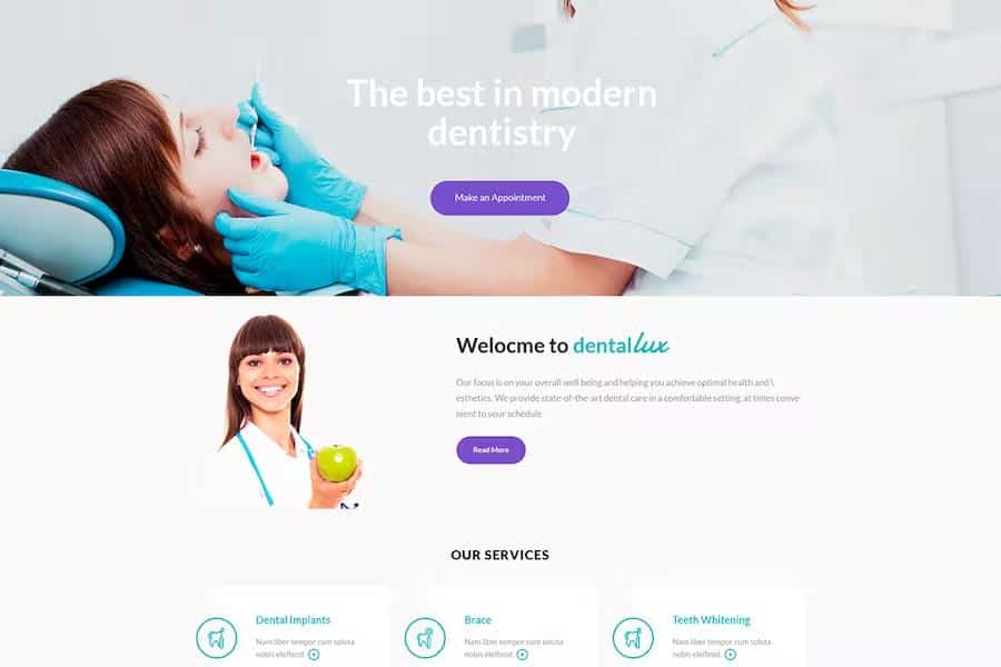 Dentalux - Dentist & Healthcare Site Template
