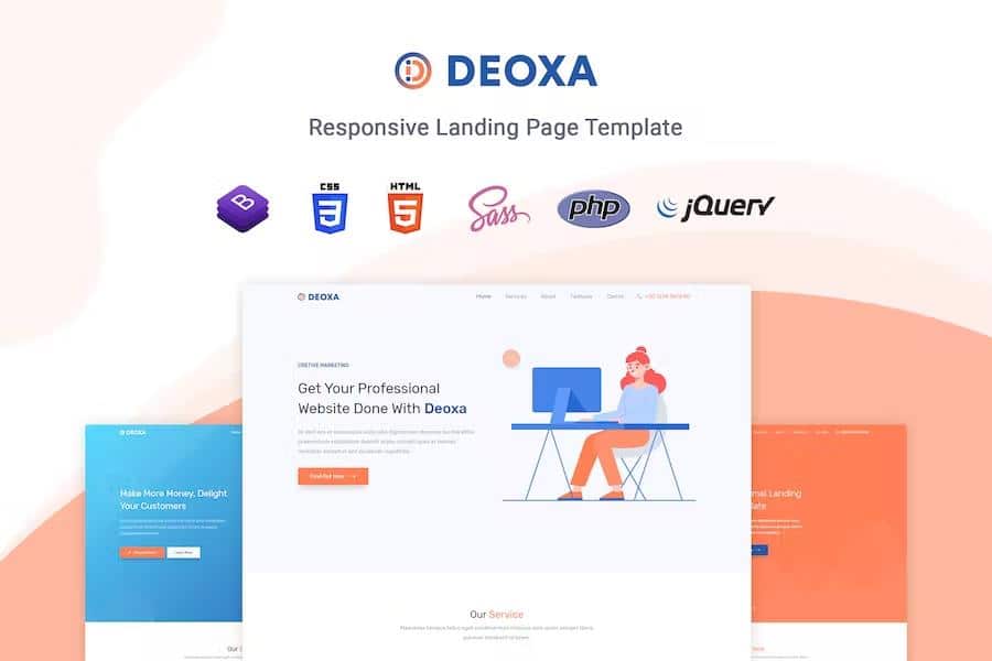 Deoxa - React Landing Page Template