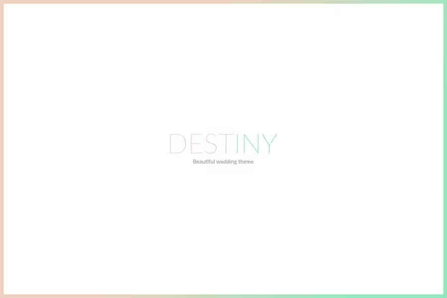 DESTINY - WEDDING HTML TEMPLATE