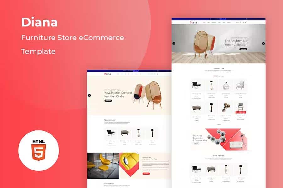 Diana - Furniture Store eCommerce Template