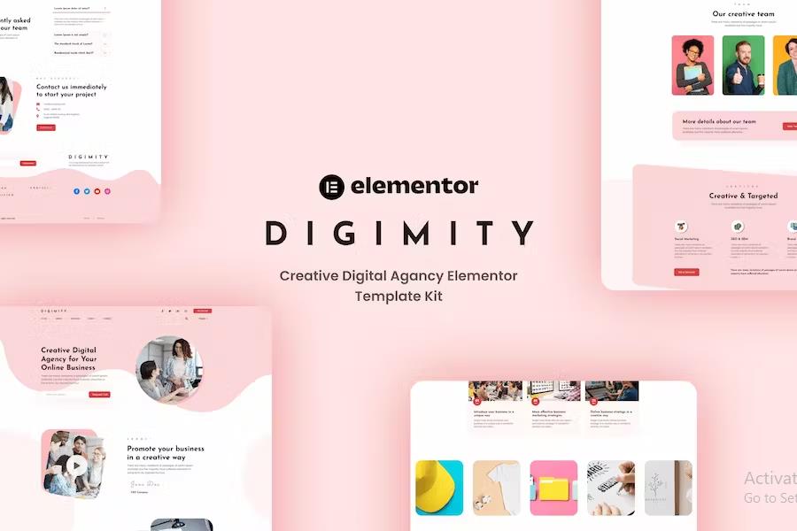Digimity - Creative Digital Agancy Elementor Template Kit listing image